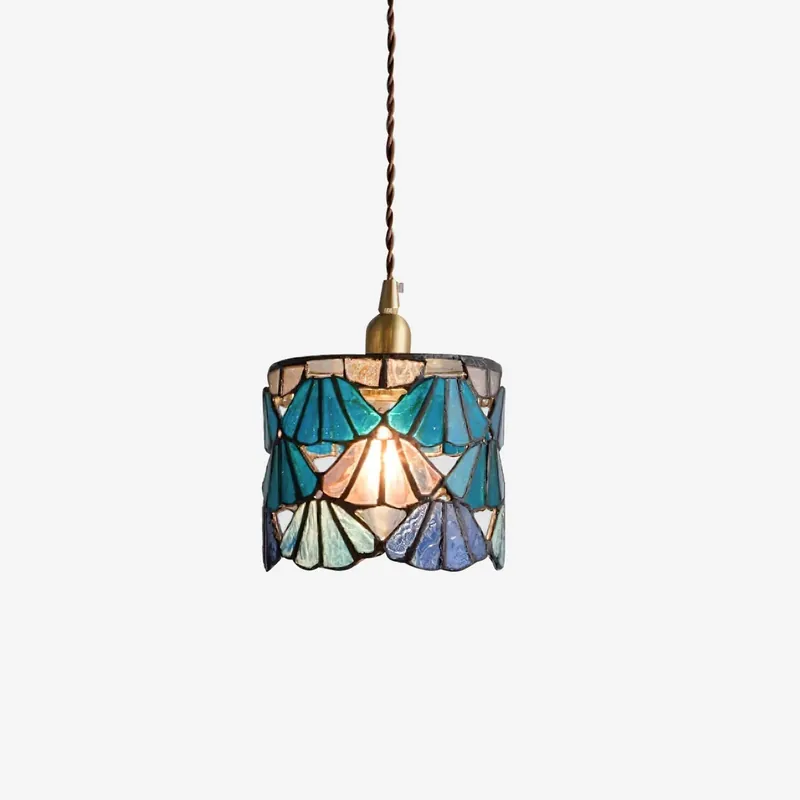 Tiffany Blaue Pendelleuchte im klassischen Design Preis Gesenkt