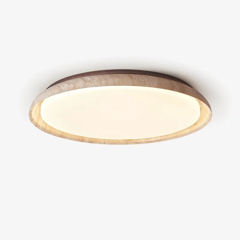 Abverkauf Elvinila Ring-Rand Travertin Deckenleuchte D32cm
