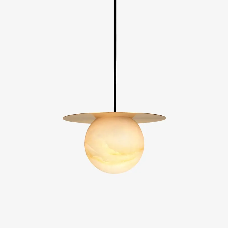 Zertifiziert Nyvelyra Kugel Alabaster Pendelleuchte