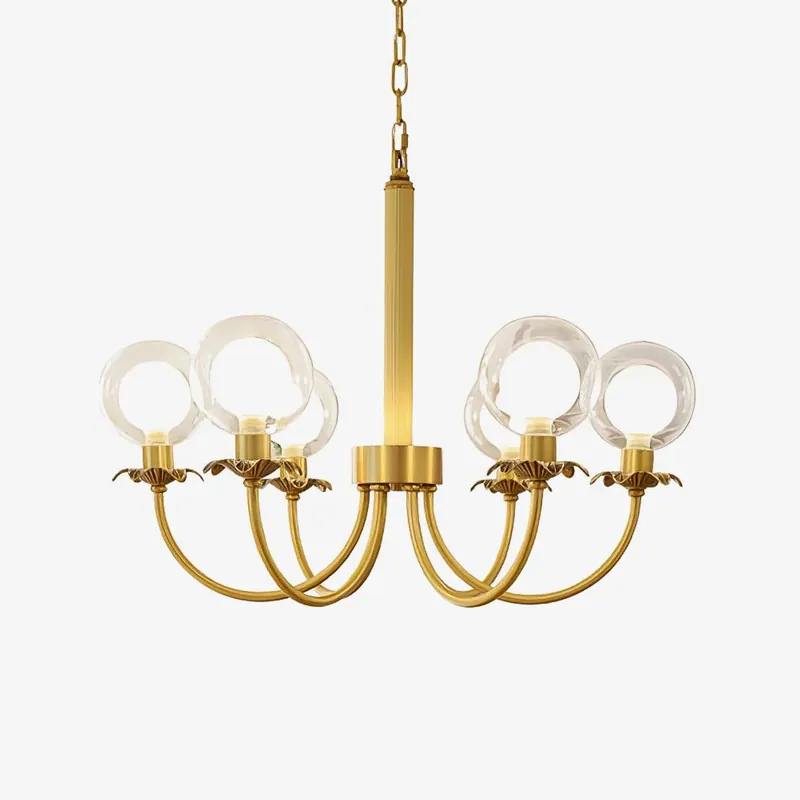 Crown Klassischer Glas-Kronleuchter 6 Köpfe Dia 65cm x H 40cm Garantierte Lieferung