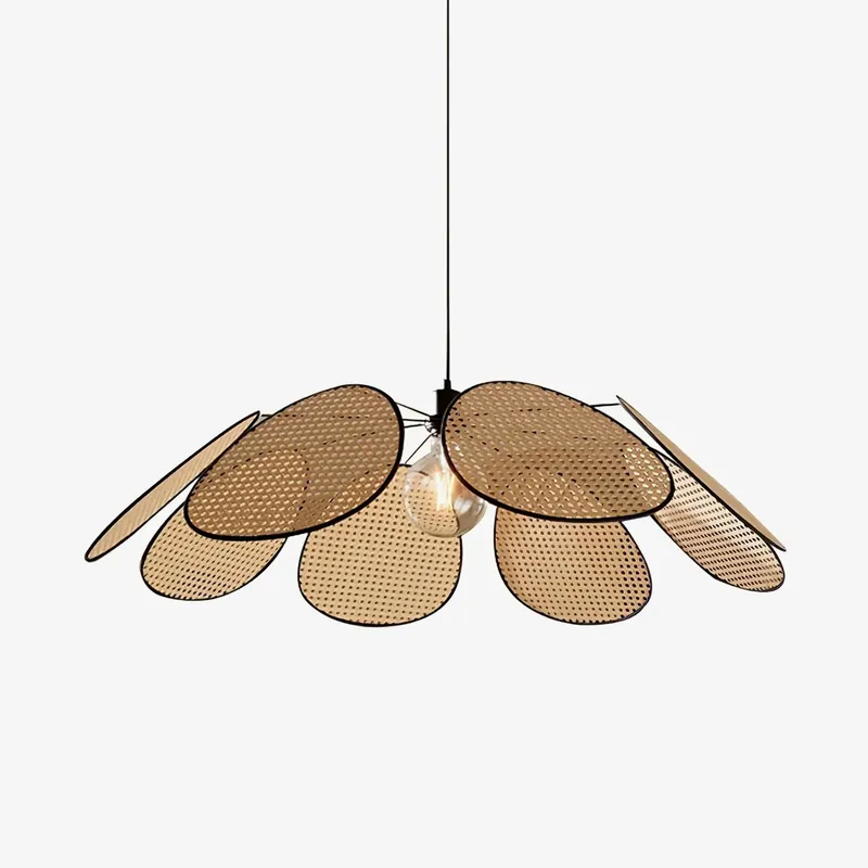 Markenware Orvara Blossom Petal Rattan Pendant Lamp Ø 60 cm x H 24 cm