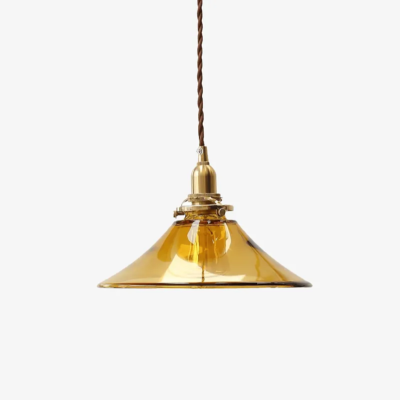 Neue Ware Solara Pendelleuchte Bernstein Glas Messing Esszimmer