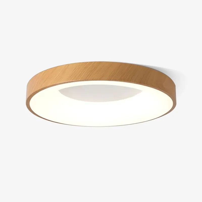 Ausverkauf Eliriel Modern Minimalistisch Rund Holz Einbau Deckenleuchte ∅ 23CM x H 2.8CM