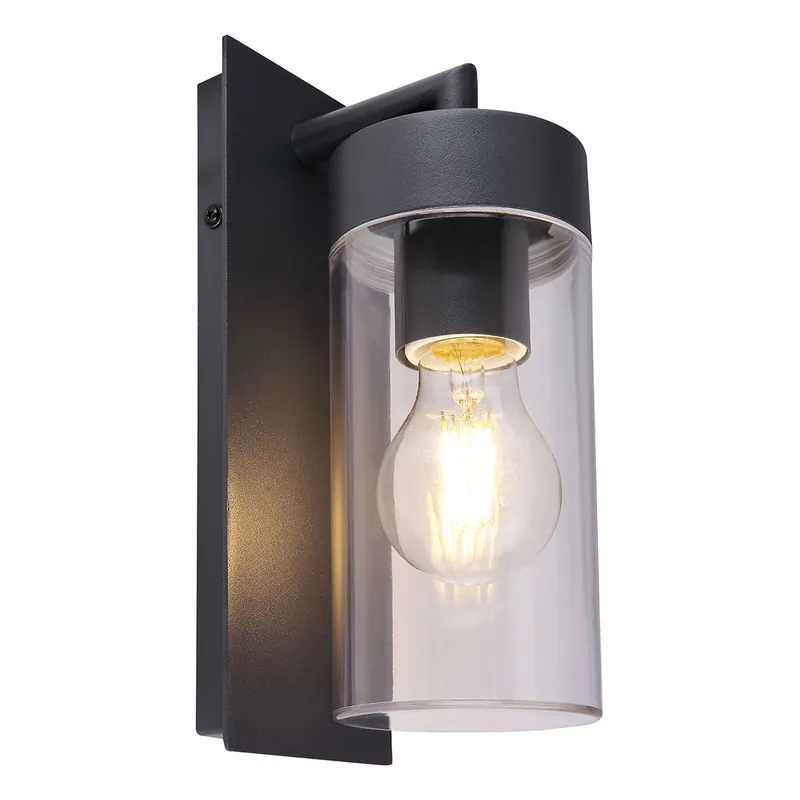 Moderne anthrazitfarbene Aluminium-Außenlampe Globo Vessa Billig