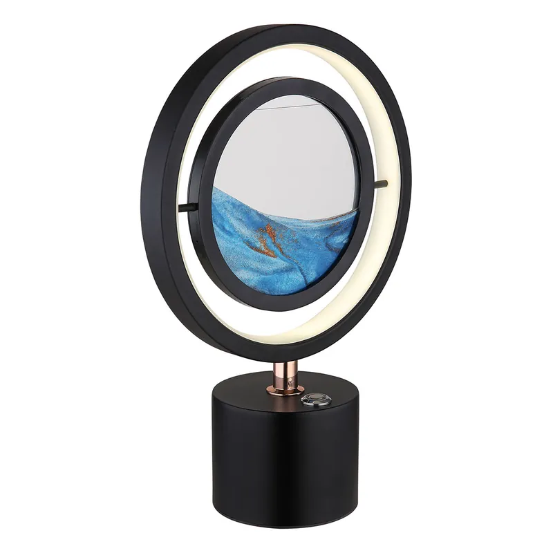 Jetzt Kaufen Moderne runde schwarze Tischlampe Globo Reedi