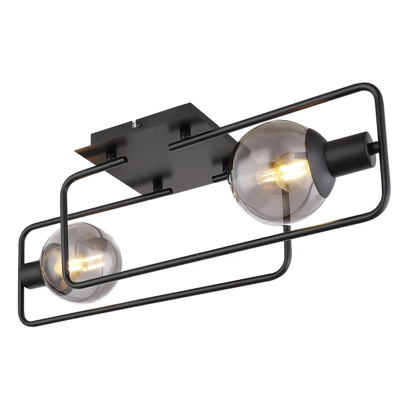 Top-Angebot Moderne schwarze Metall-Deckenlampe Globo Blama