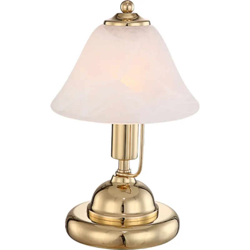 Nur Für Kurze Zeit Stilvolle Tischlampe mit Messing-Optik und Dimmer Antique I