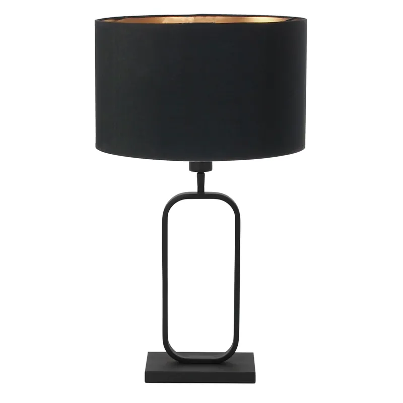 Tischlampe schwarz mit goldfarbigem Lampenschirm Steinhauer Stang Garantierte Lieferung