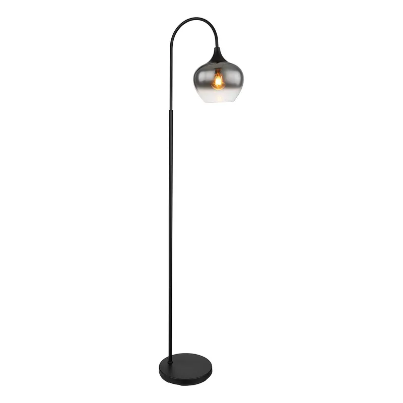 Moderne schwarze Metall-Stehlampe Globo Maxy Online Kaufen