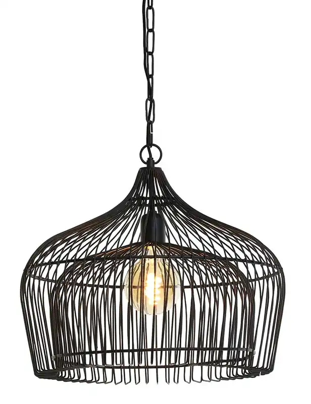 Preiswert Schwarze geometrische Hängelampe Light & Living Kristel