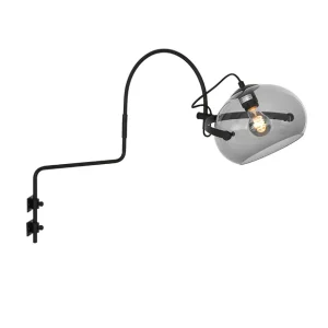 Retro schwarze Metall-Wandlampe Anne Light & Home Holgarsøn Sofort Bestellen