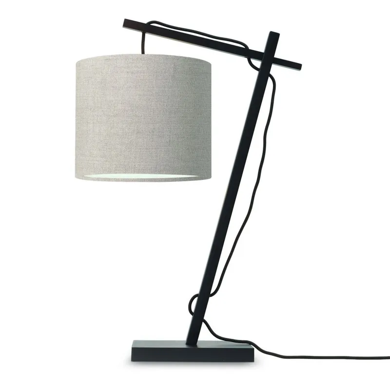 Bambus Bohemian graue Tischlampe GOOD&MOJO Andes Schnäppchen
