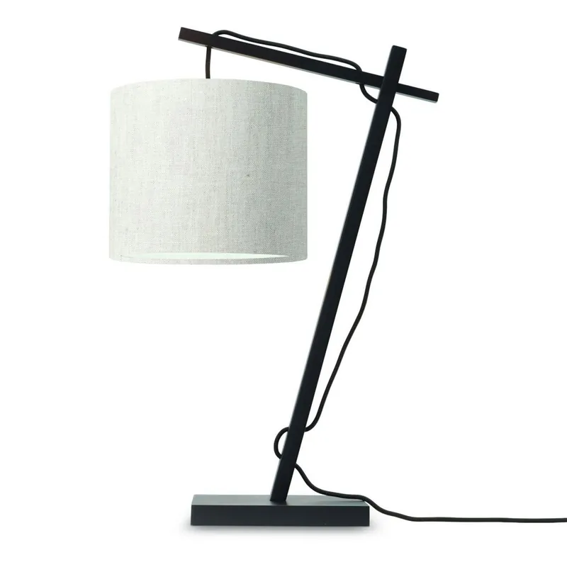 Finale Aktion Bambus graue Tischlampe Bohemian GOOD&MOJO Andes