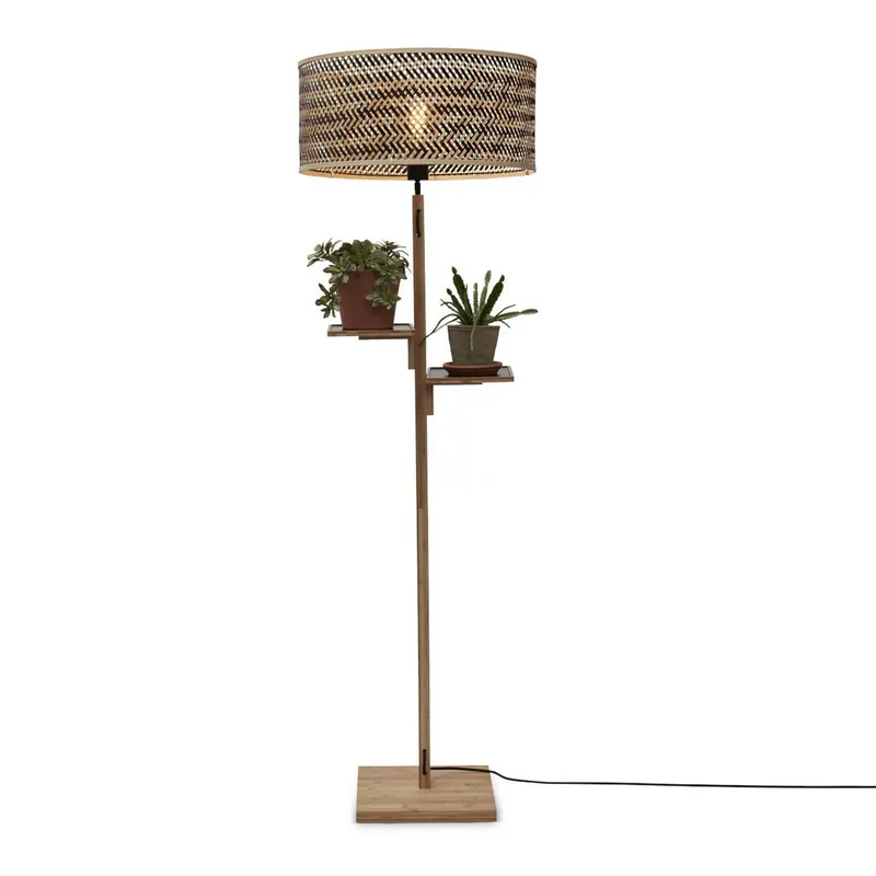 Bestseller Bohemian-Bambus-Stehlampe in Naturschwarz GOOD&MOJO Java