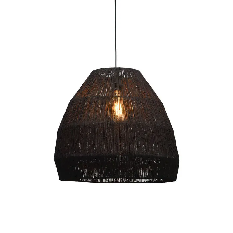 Bestpreis Bohemian schwarze Rattan Hängelampe GOOD&MOJO Iguazu