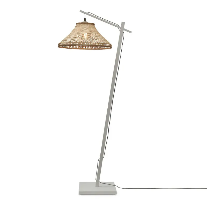 Sofort Bestellen Runde Boho-Stehlampe in Naturbambus Tahiti GOOD&MOJO