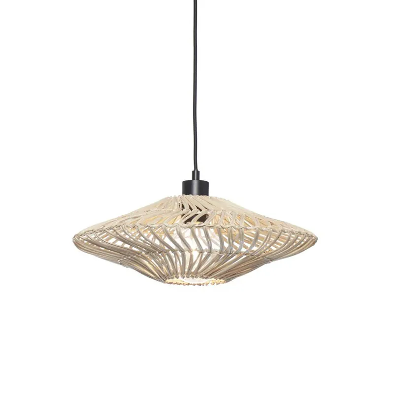 Direktkauf Weiße Hängelampe Bohemian Rattan GOOD&MOJO Zanzibar