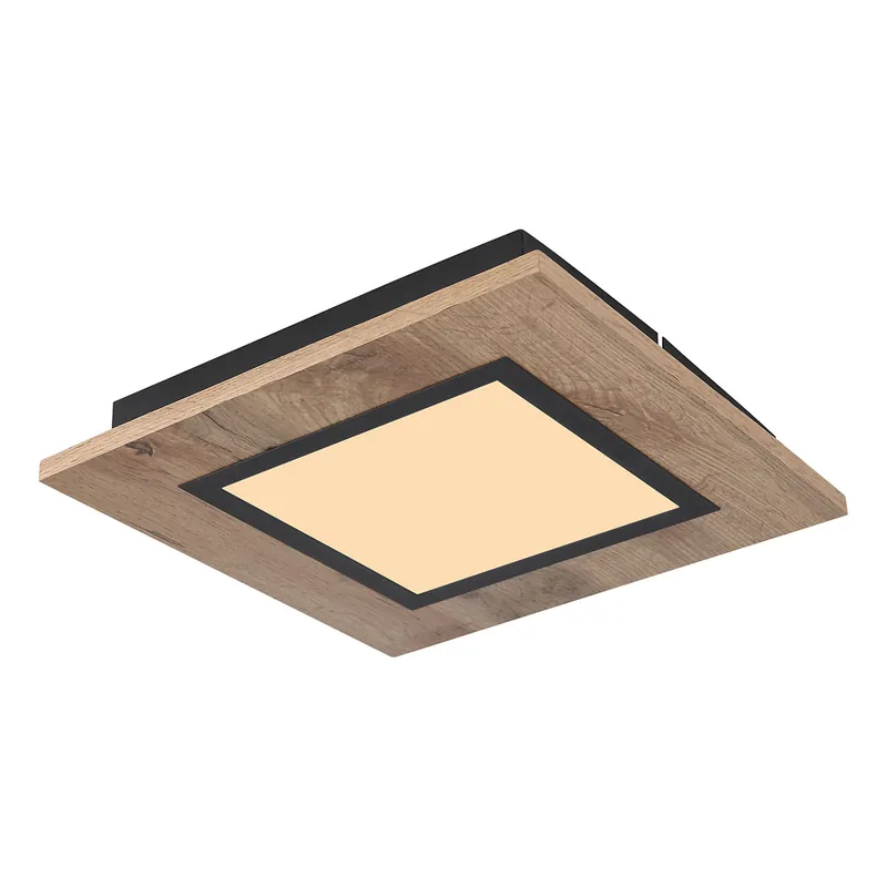 Ländliche schwarze Holz-Deckenlampe Globo Lea Heißes Angebot