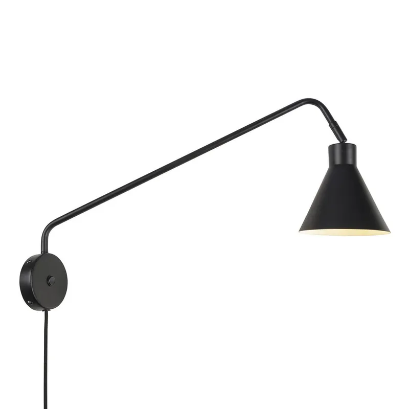 Garantierte Lieferung Retro schwarze Wandleuchte mit Trichterkappe It’s About RoMi Lyon
