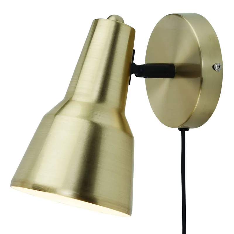 Goldene Retro-Metall-Wandleuchte It’s About RoMi Valencia Highlight