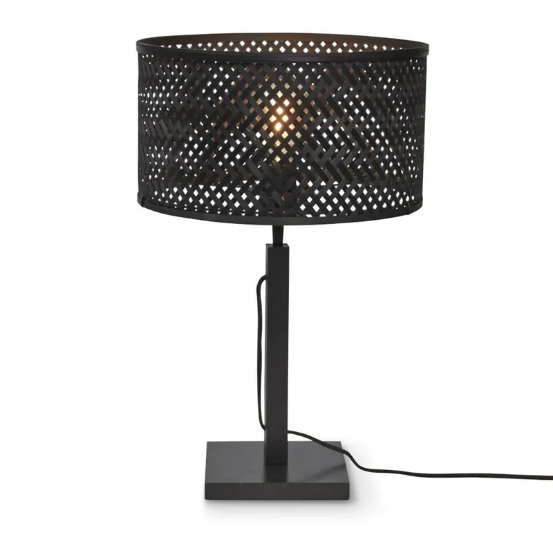 Runde Bohemian-Tischlampe in Schwarz GOOD&MOJO Java Kracherpreis
