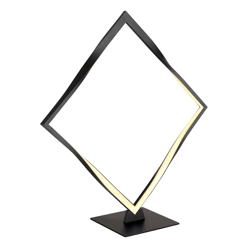 Preisknaller Moderne schwarze Tischlampe Quadrate Globo Maxxy