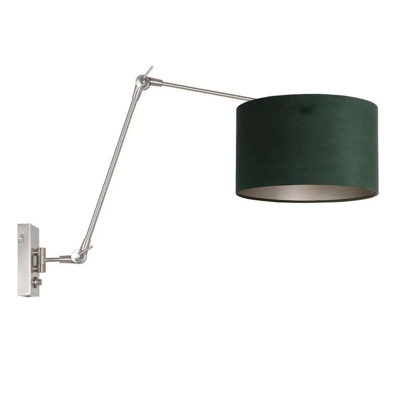 Verstellbare Wandleuchte mit Samt Steinhauer Prestige Chic Super-Preis