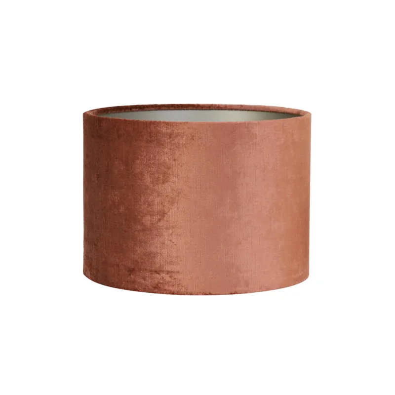 Markenware Samt Lampenschirm terrakotta zylindrisch Light & Living Gemstone