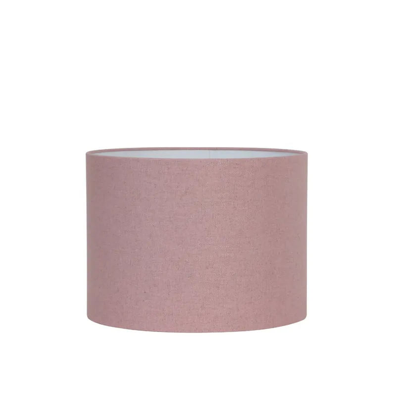 Sonderangebot Zylindrische Lampenschirm aus rosafarbenem Stoff Light & Living Livigno