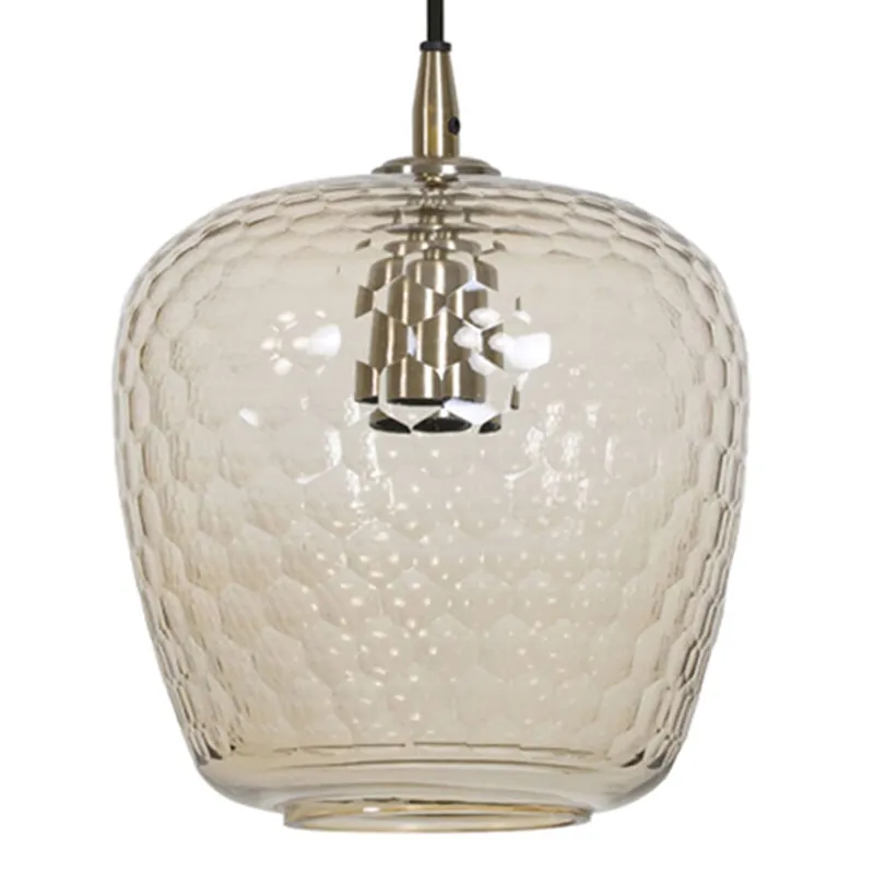 Retro Hängelampe klares Wellenglas Light & Living Danita Echt