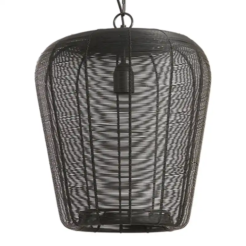 Echt Rustikale schwarze Metall-Hängelampe Light & Living Adeta