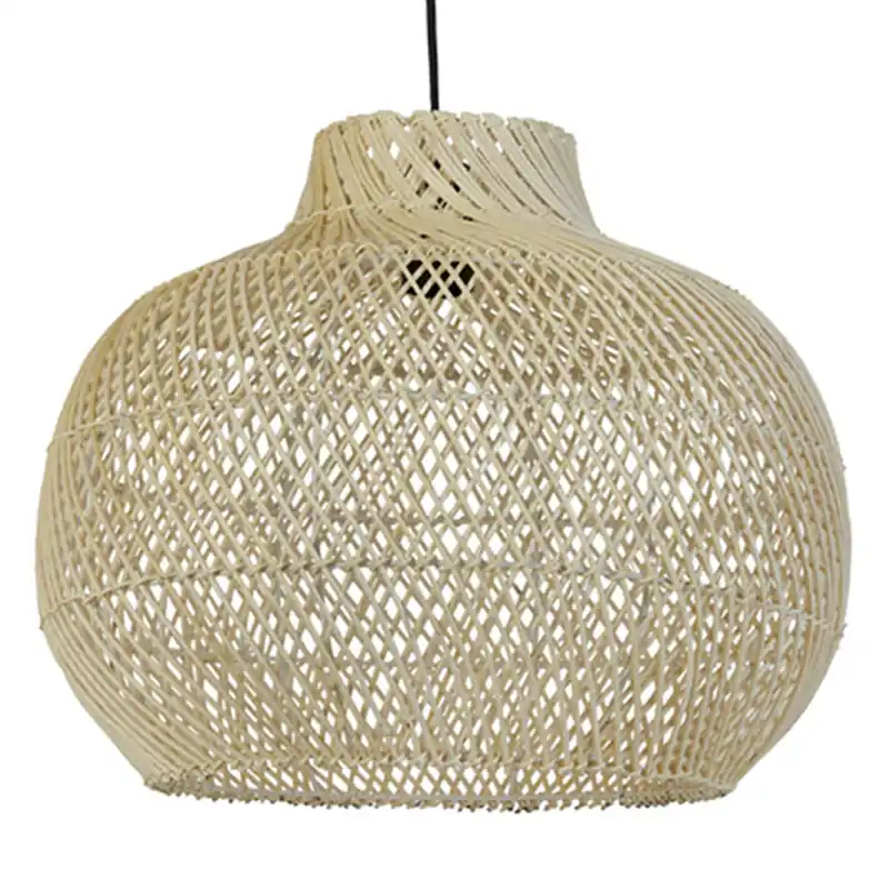 Finale Aktion Natürliche beige Rattan-Hängelampe Light & Living Charita