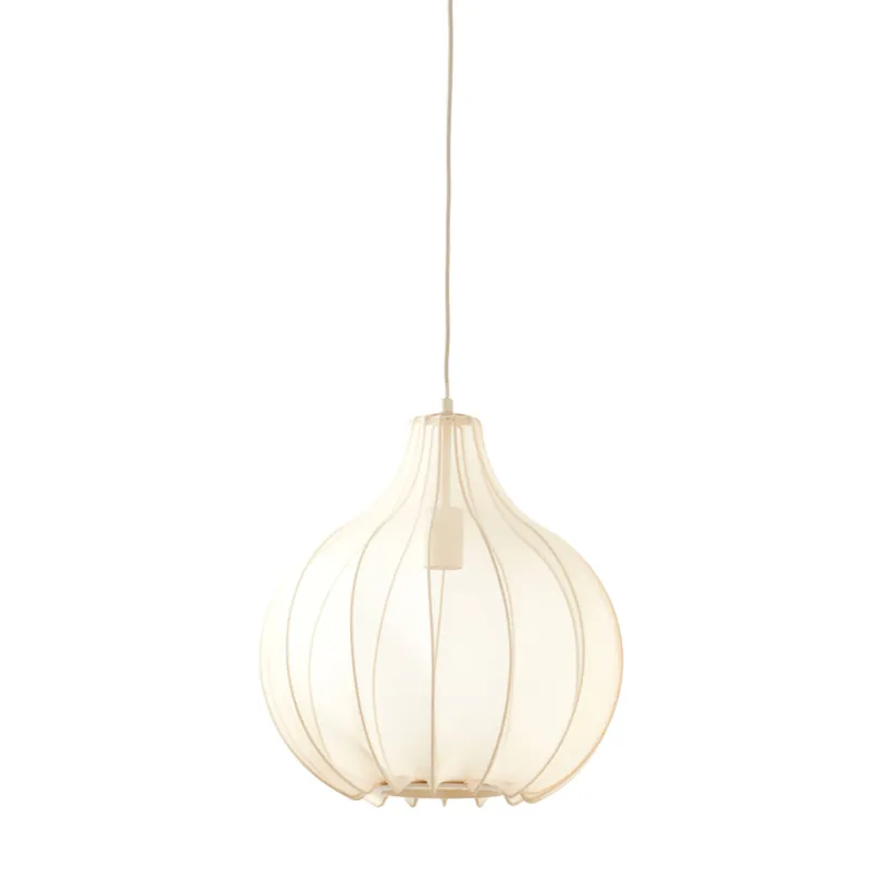 Runde sandfarbene Hängeleuchte Light & Living Elati Echt