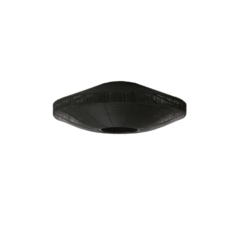 Ovale Deckenleuchte schwarz mit modernem Look Light & Living Bahala Markenprodukt
