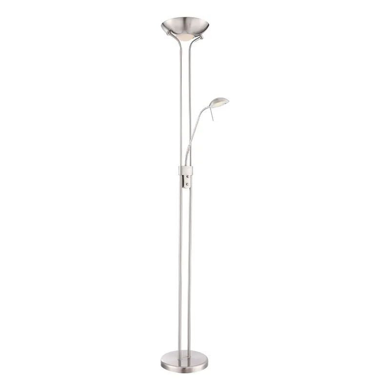 Aktuell Nickel Design Stehlampe 2-schirmig Globo Leonas