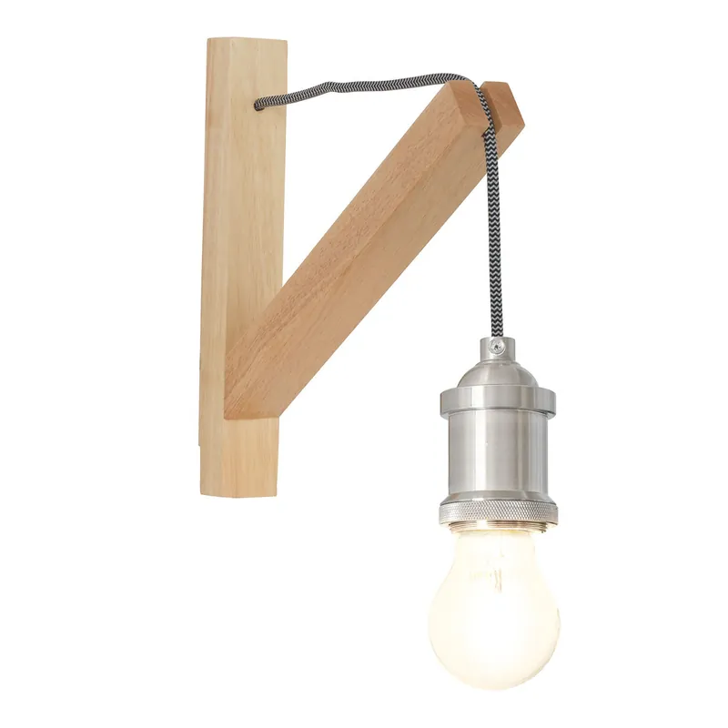 Jetzt Kaufen Skandinavische braune Holz-Wandlampe Mexlite Dion