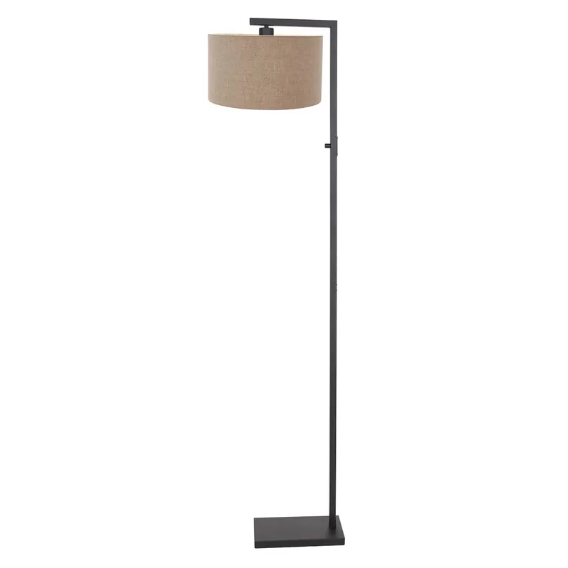 Schwarze Stehlampe mit beigem Schirm Steinhauer Stang Jetzt Kaufen