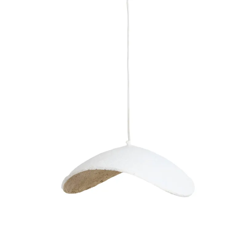 Weiße gebogene kompakte Hängelampe Light & Living Lonia Rabatt