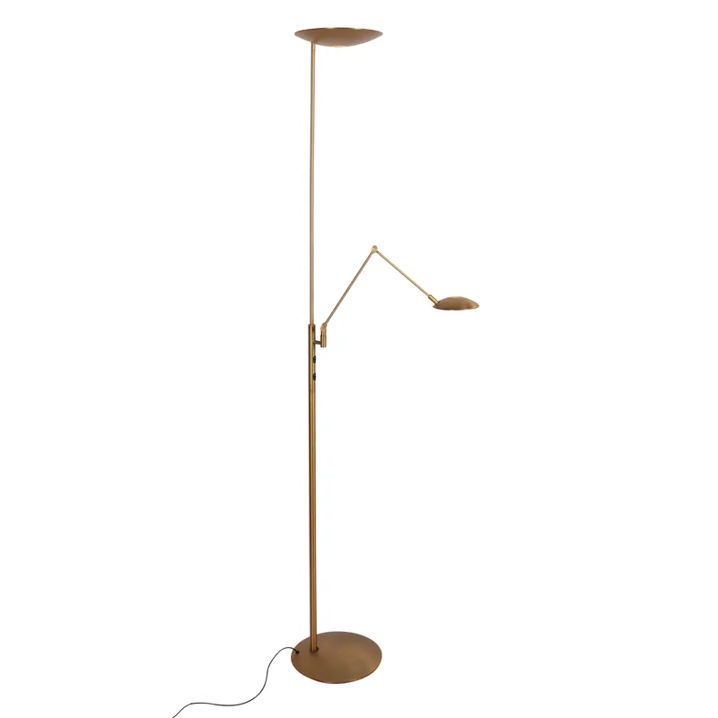 Stehlampe mit Bronze-Uplight und Lesearm Steinhauer Daphne2 Direkt Vom Hersteller