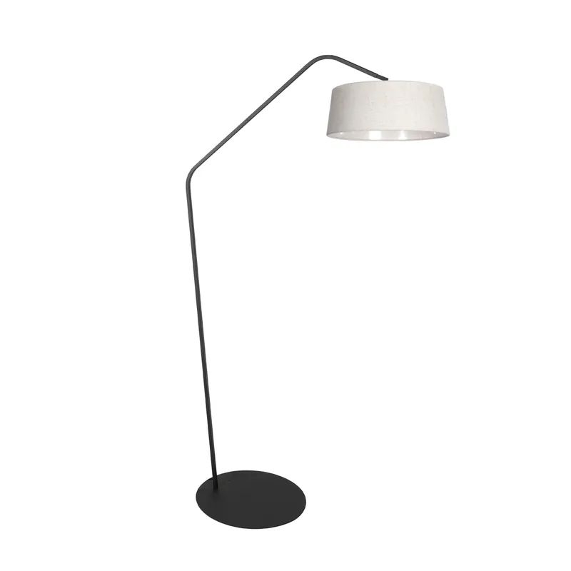 Schnäppchen Trendige Bogenlampe mit beigem Schirm Anne Lighting ZigZag