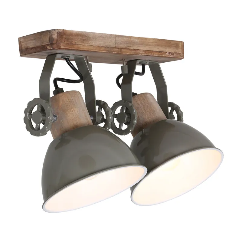 Hippe Deckenleuchte mit zwei Lampen Mexlite Gearwood Schneller Versand