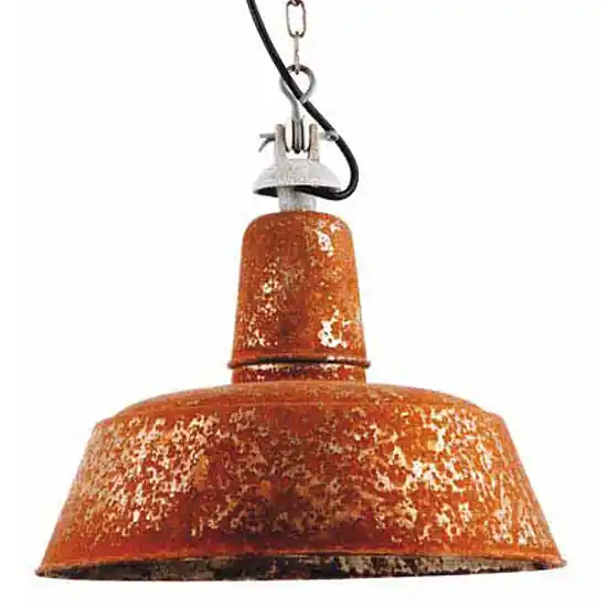 Shabby Chic-Fabriklampe mit echter Rost-Patina Abverkauf