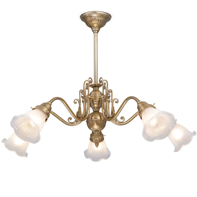 Verspielter, prunkvoller Jugendstil-Leuchter KLEIN PARIS 5-armig Expressversand