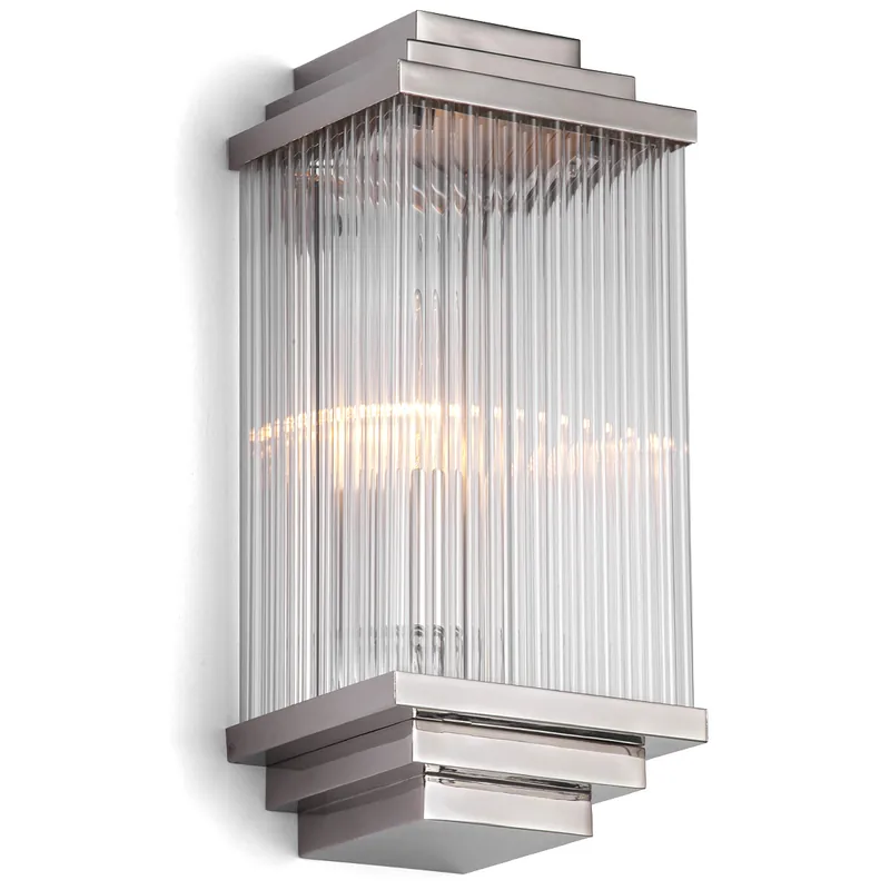 Schnäppchen Art Déco-Wandleuchte mit Kristall-Stäben, 29 cm
