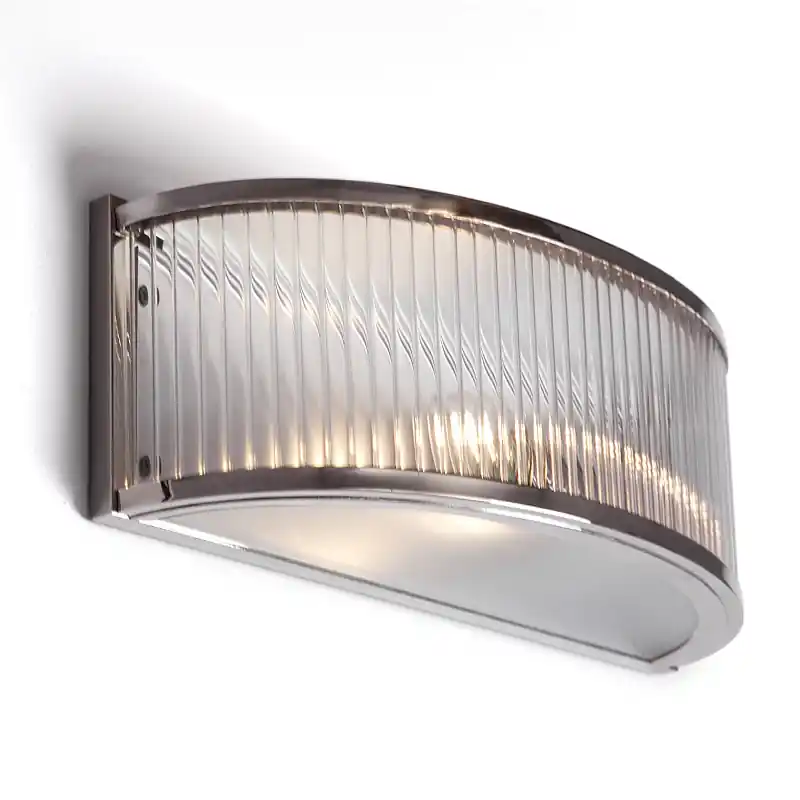 Halbrunde Art Déco-Wandleuchte mit Glasstäbchen ORLY Letzte Chance