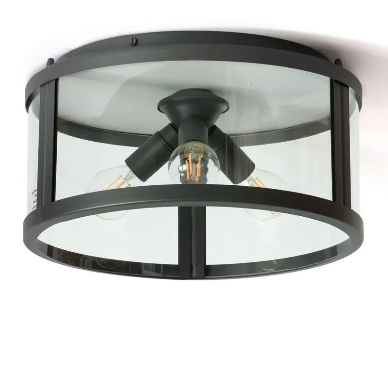 Runde Deckenleuchte mit eingefassten Glasscheiben RONDA Ø 30 cm Neue Ware