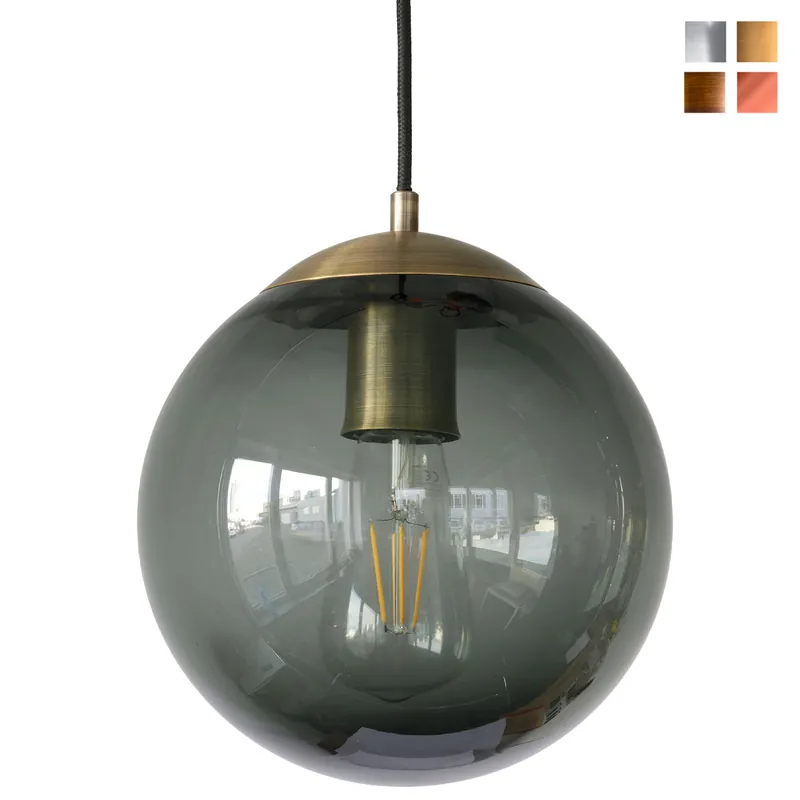 Saisonangebot Kugel-Pendelleuchte mit gefärbtem oder klarem Glas Ø 22 cm