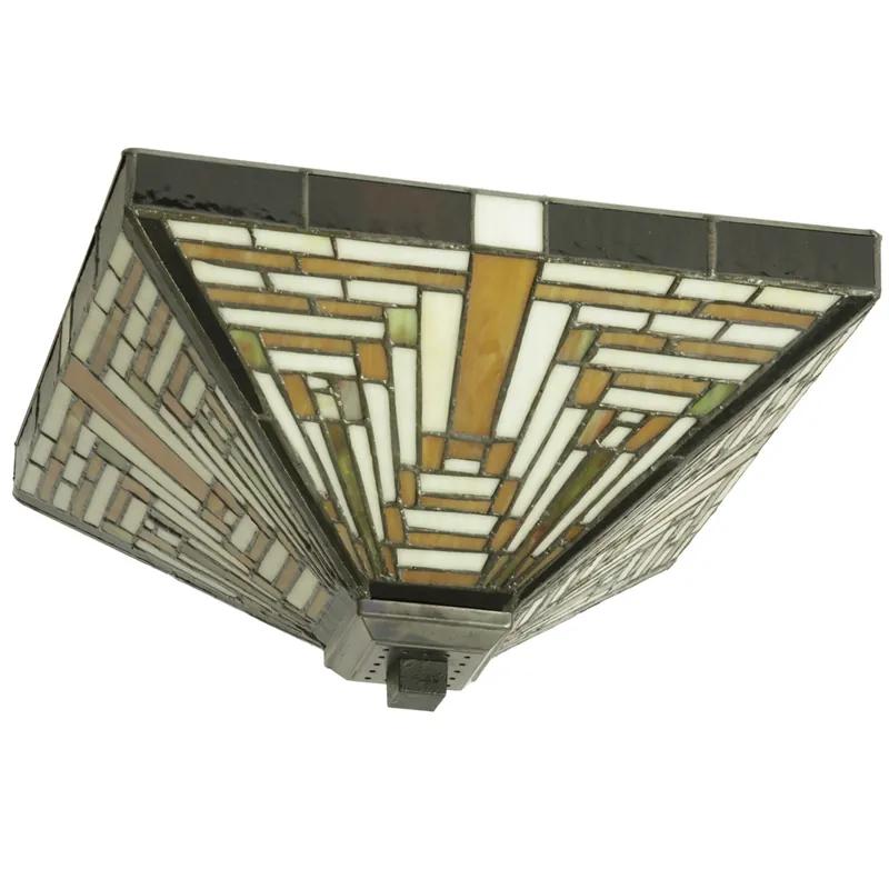 Buntglas-Deckenleuchte in Tiffany-Technik 36 cm Online Kaufen