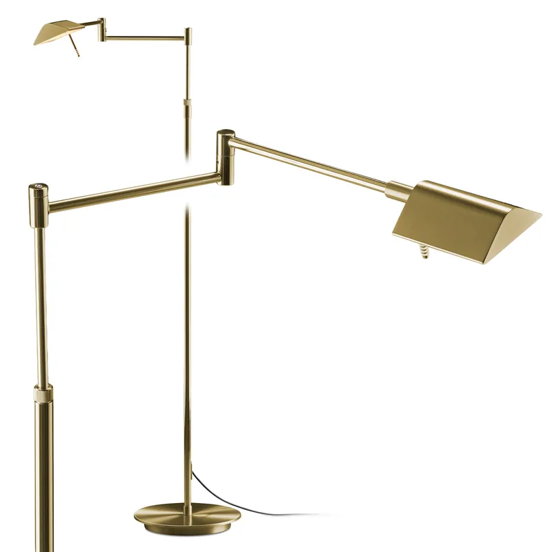 Angebot Lese-Stehleuchte 9614 aus Messing mit High End-LED und Dimmer
