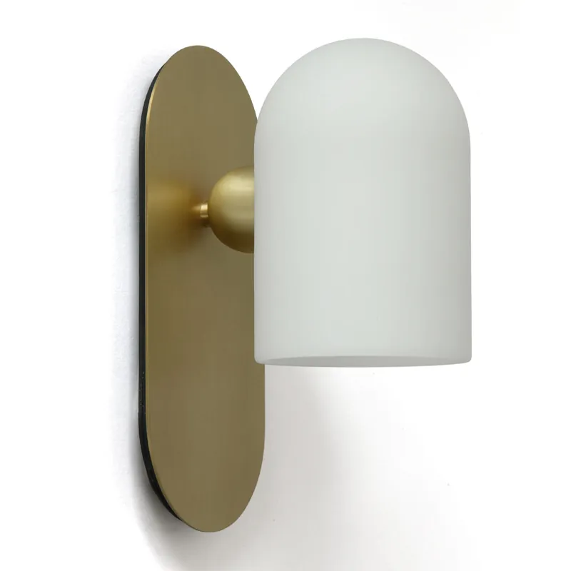 Minimalistische Design-Wandleuchte ODYSSEY mit satiniertem Zylinderglas Preisknaller